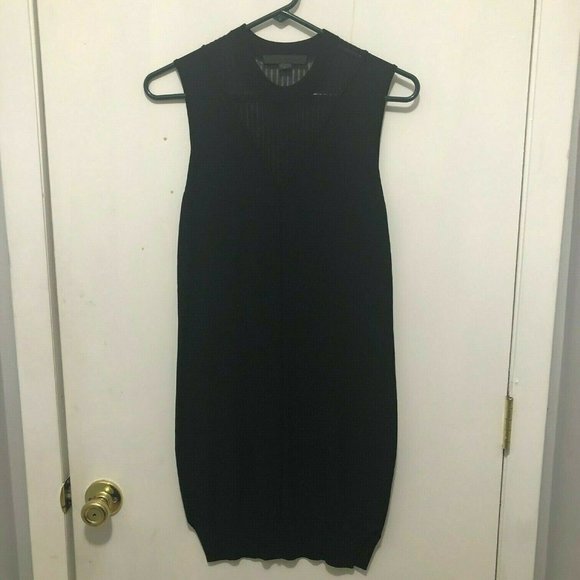 Alexander Wang Dresses & Skirts - Alexander Wang Black Sleeveless Dress Mesh V Neck